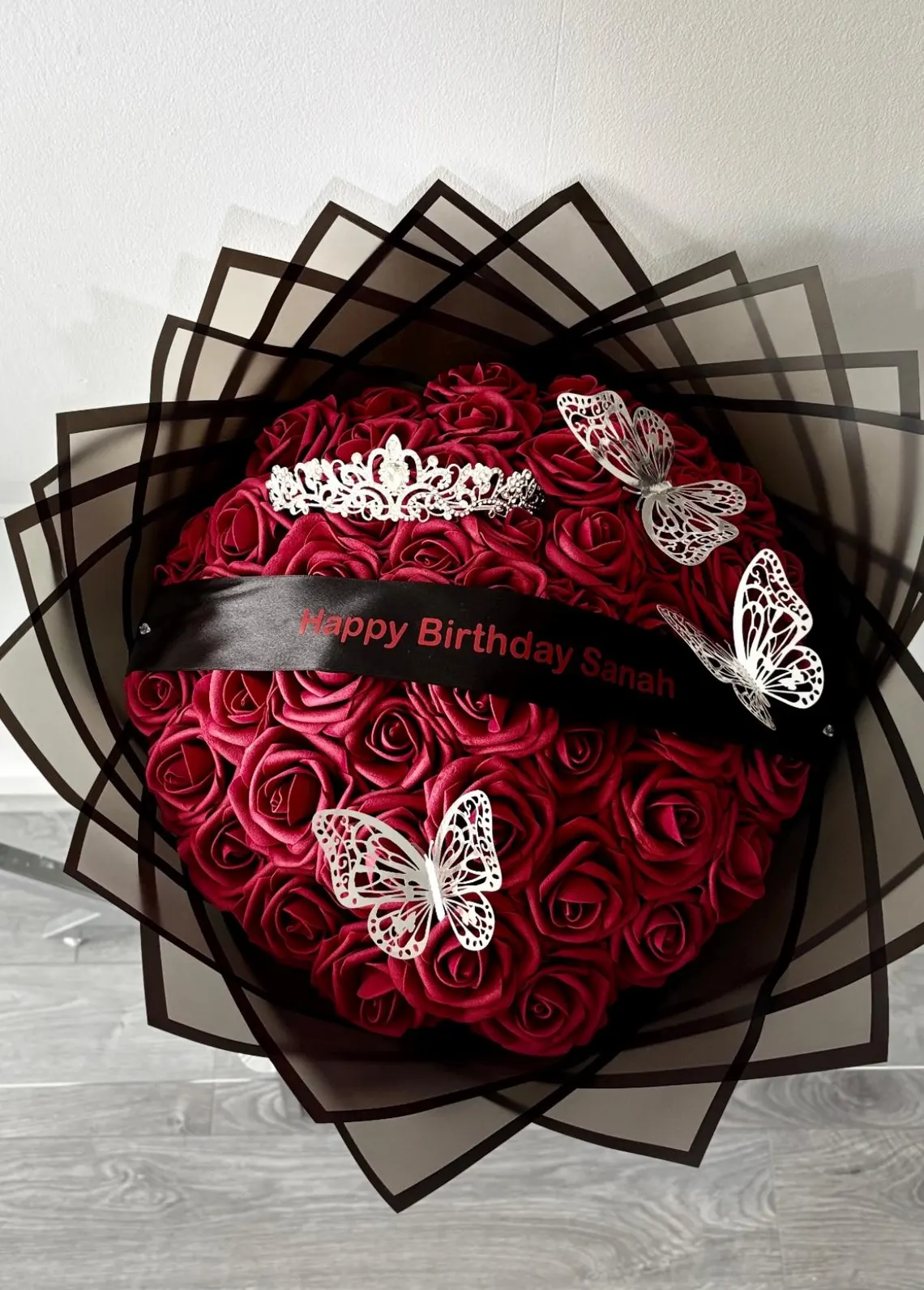 Elegent RedRoses with Butterfly